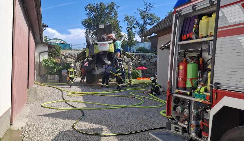 Einsatz B1 – Rauchentwicklung Mähdrescher