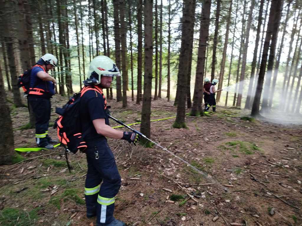 Waldbrandübung am Hiesberg